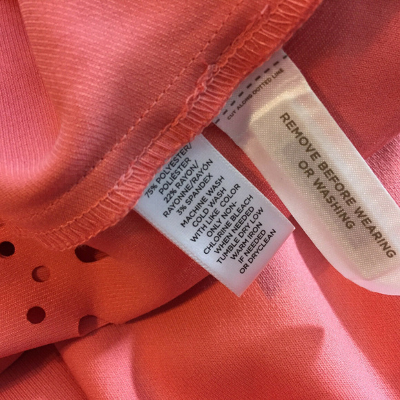 Ann Taylor LOFT L 10 12 P coral dress Scalloped - Picture 6 of 6